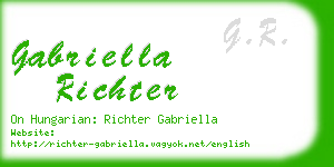 gabriella richter business card